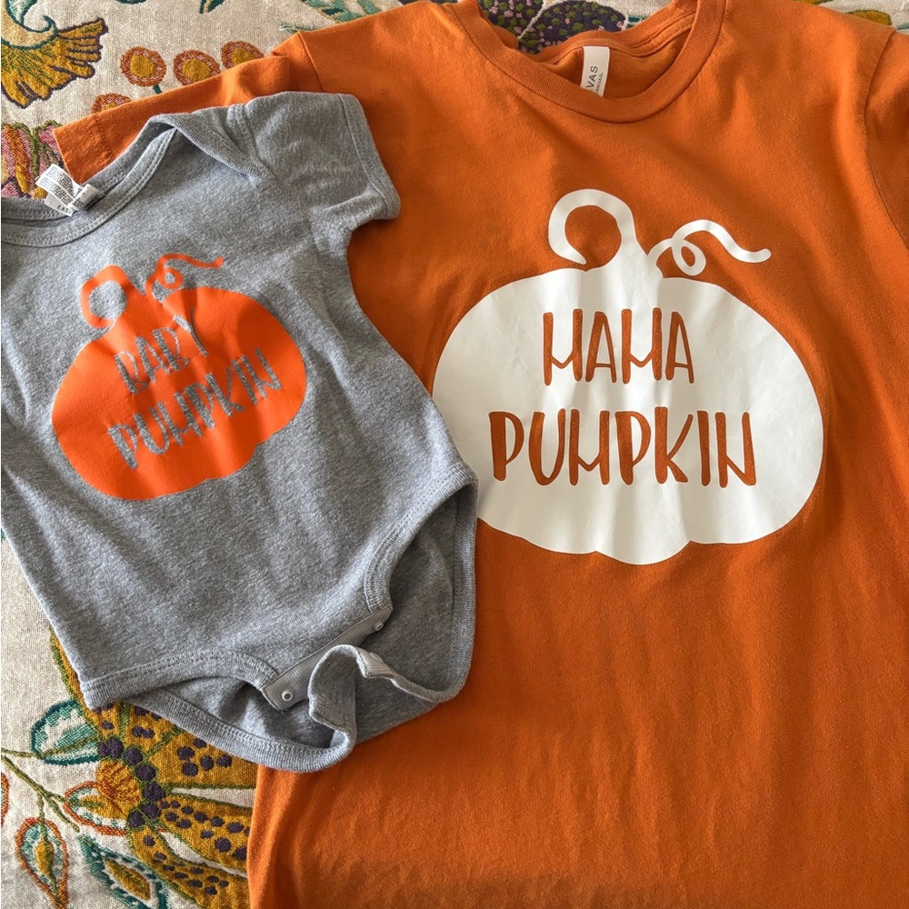 Mama and Mini Pumpkin Matching Shirts